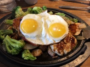 denny's bourbon chicken skillet fried eggs