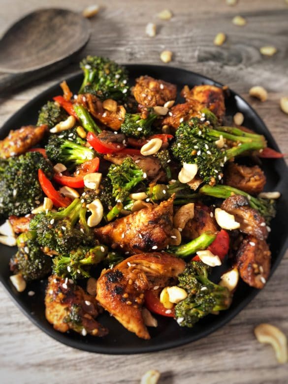 spicy teriyaki cashew chicken