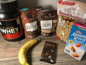 dark chocolate hazelnut protein smoothie ingredients