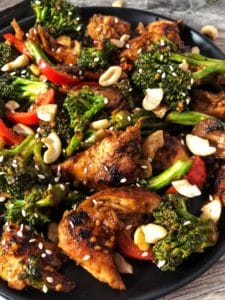 spicy teriyaki cashew chicken