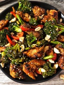 spicy teriyaki cashew chicken