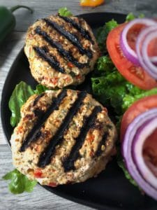 habanero cilantro turkey burgers with portabella mushroom cap buns