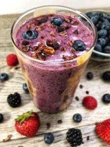 ultimate acai berry peanut butter protein smoothie