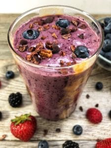 ultimate acai berry peanut butter protein smoothie