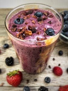 ultimate acai berry peanut butter protein smoothie