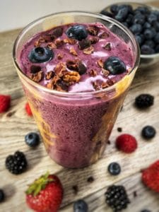 ultimate acai berry peanut butter protein smoothie