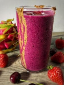 strawberry dragonfruit protein smoothie