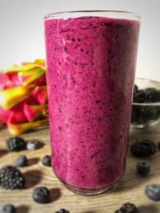 blackberry pitaya protein smoothie