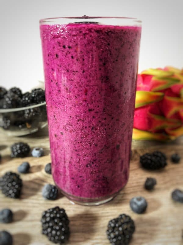 blackberry pitaya protein smoothie