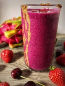 strawberry dragonfruit protein smoothie