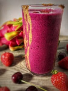 strawberry dragonfruit protein smoothie