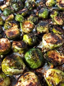 roasted balsamic maple ginger brussels sprouts