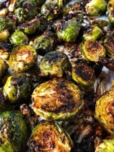 roasted balsamic maple ginger brussels sprouts