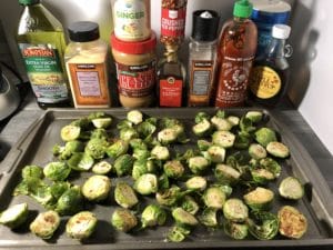 roasted balsamic maple ginger brussels sprouts