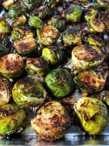 roasted balsamic maple ginger brussels sprouts