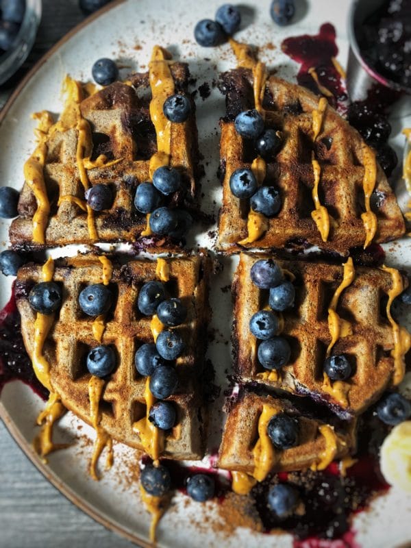 acai blueberry protein waffles