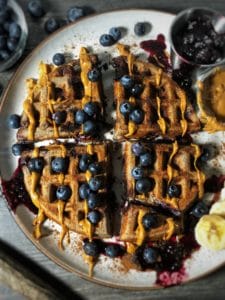 acai blueberry protein waffles