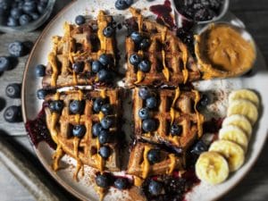 acai blueberry protein waffles