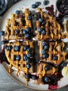 acai blueberry protein waffles