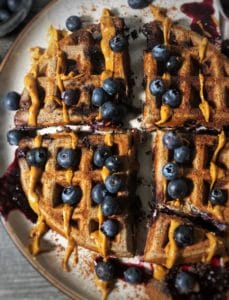 acai blueberry protein waffles