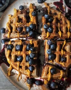 acai blueberry protein waffles