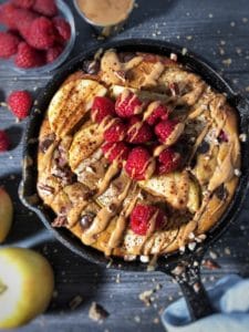 raspberry apple cinnamon protein dutch baby