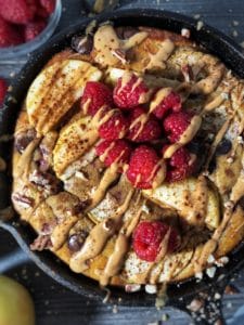 raspberry apple pecan protein pizookie