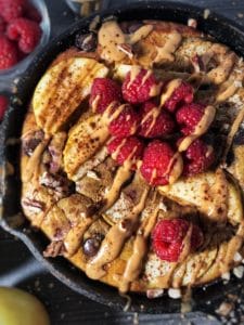 raspberry apple pecan protein pizookie