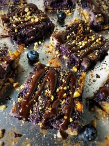 dark chocolate blueberry hazelnut protein bars