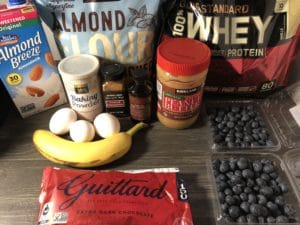 dark chocolate chip blueberry protein pancakes ingredients