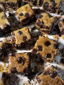 dark chocolate chip cookie dough protein bars