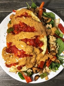 peanut butter chicken egg white omelette