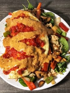 peanut butter chicken egg white omelette