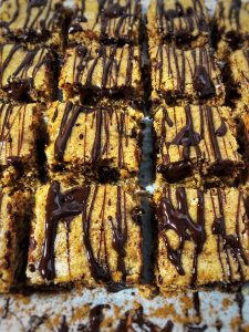 Dark Chocolate Maple Almond Butter Protein Blondies