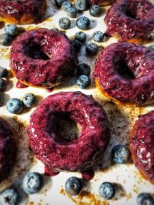 blueberry amaretto protein donuts