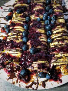 blueberry tiramisu protein crepes