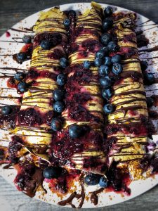 blueberry tiramisu protein crepes