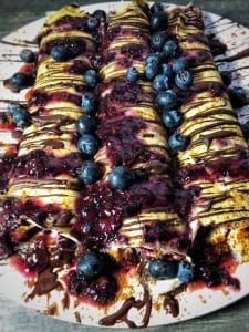 blueberry tiramisu protein crepes