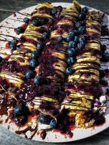 blueberry tiramisu protein crepes