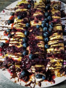 blueberry tiramisu protein crepes