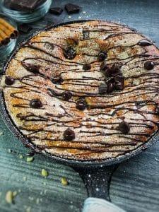 dark chocolate chip snickerdoodle protein pizookie