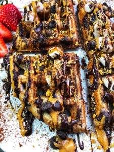 peanut butter s'mores protein waffles