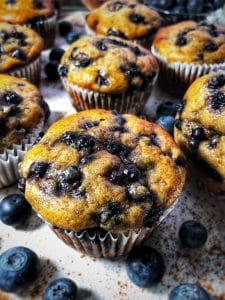 ultimate blueberry protein muffins