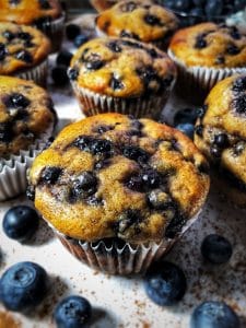 ultimate blueberry protein muffins