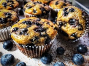 ultimate blueberry protein muffins