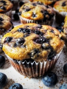 ultimate blueberry protein muffins