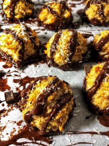 dark chocolate coconut protein macaroons