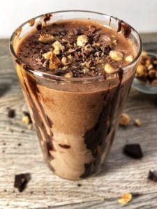 dark chocolate hazelnut protein smoothie