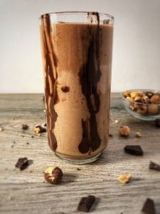 dark chocolate hazelnut protein smoothie