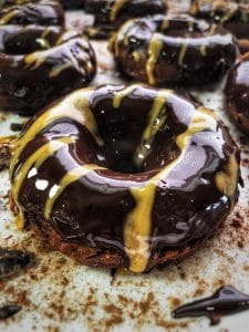 dark mocha peanut butter fudge protein donuts